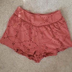 American Eagle orange shorts size small